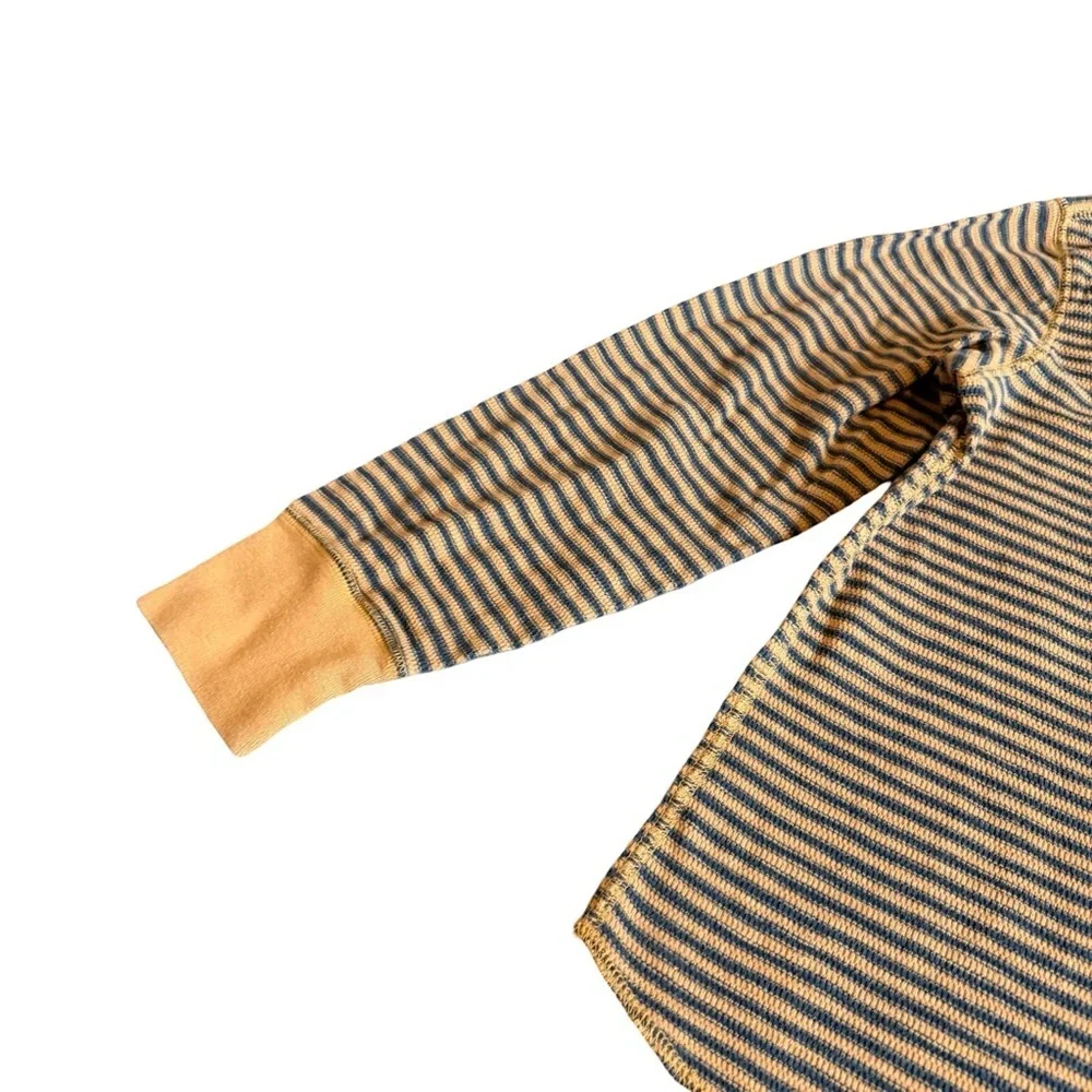 Gap Kids Yellow Grey Stripe Long Sleeve Shirt T-Shirt Top Large 10-12 Big Kid